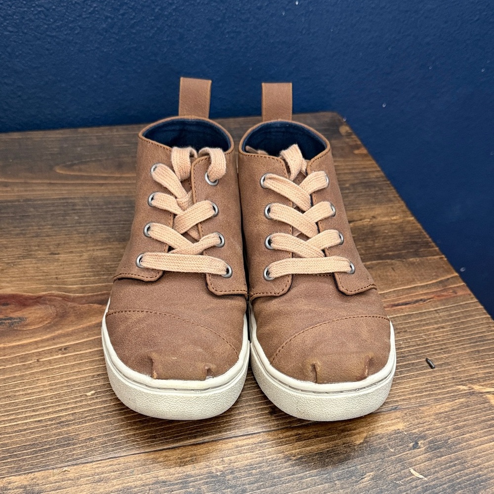 Toms Brown Kids Sneakers with Cream Soles